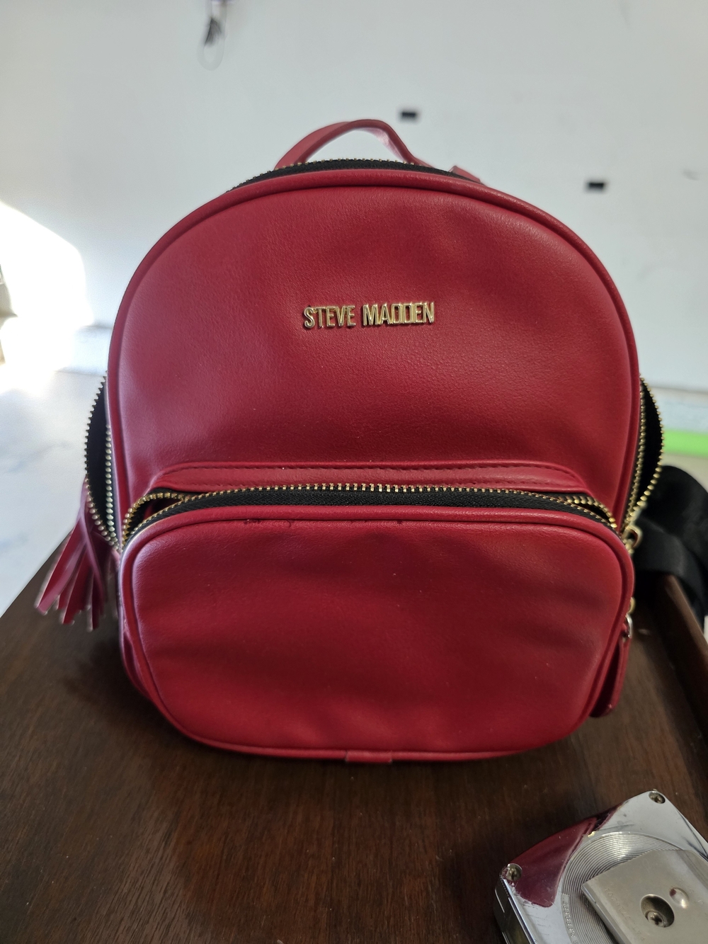 Steve Madden Red Mini Backpack